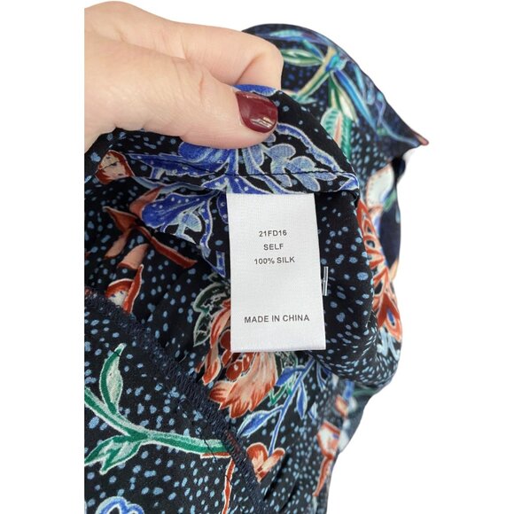 Hunter Bell Women's Joplin Dress Floral Silk Size Small Ruffle High Neck - Picture 8 of 11